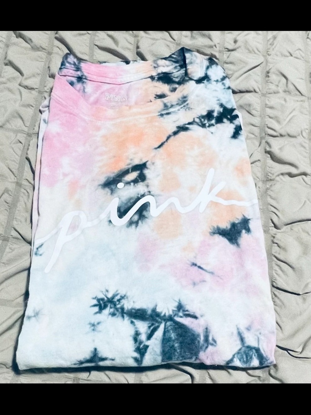 PINK Victoria's Secret Pastel Tie-Dye long sleeve in Pink, Peach